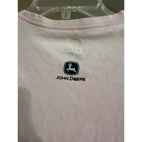 John Deere Womens Pink Horse Graphic T-Shirt Medium Cotton Short Sleeve Tee - Picture 4 of 6